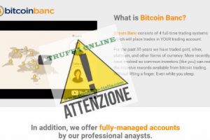 Bitcoin Banc Che Cosa E' Metodo Per Guadagnare o Truffa - Scam Online?