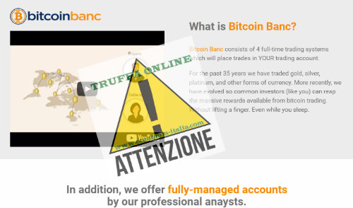 Bitcoin Banc Che Cosa E' Metodo Per Guadagnare o Truffa - Scam Online?
