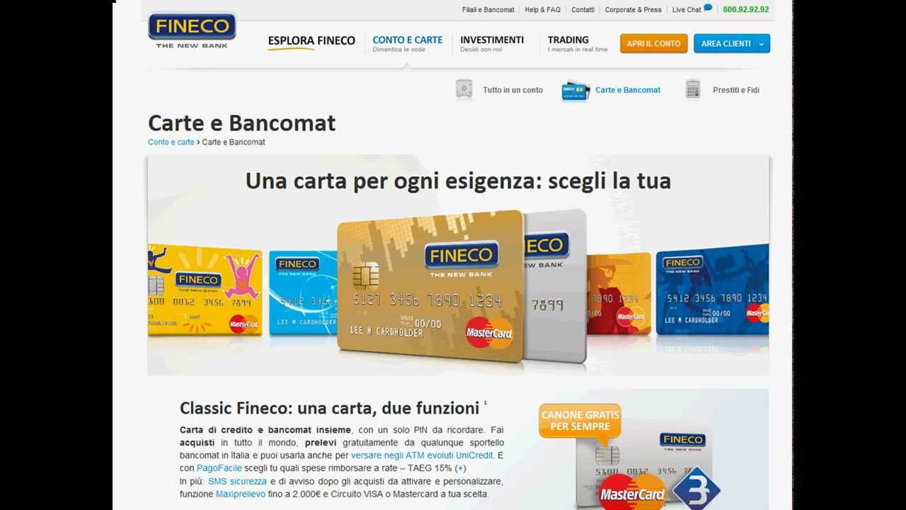 Carta di Credito Fineco: Opinioni e Costi di Ricaricabili, Debito e Gold