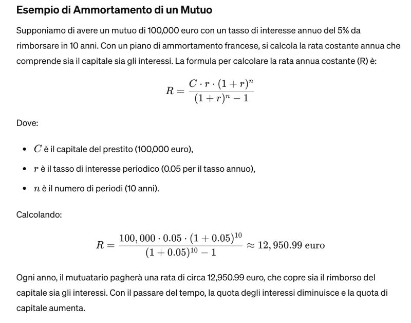 calcolo ammortamento