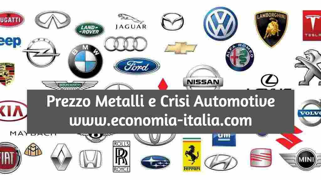 Crollo Prezzo dei Metalli, Causa della Crisi Automotive Occidentale