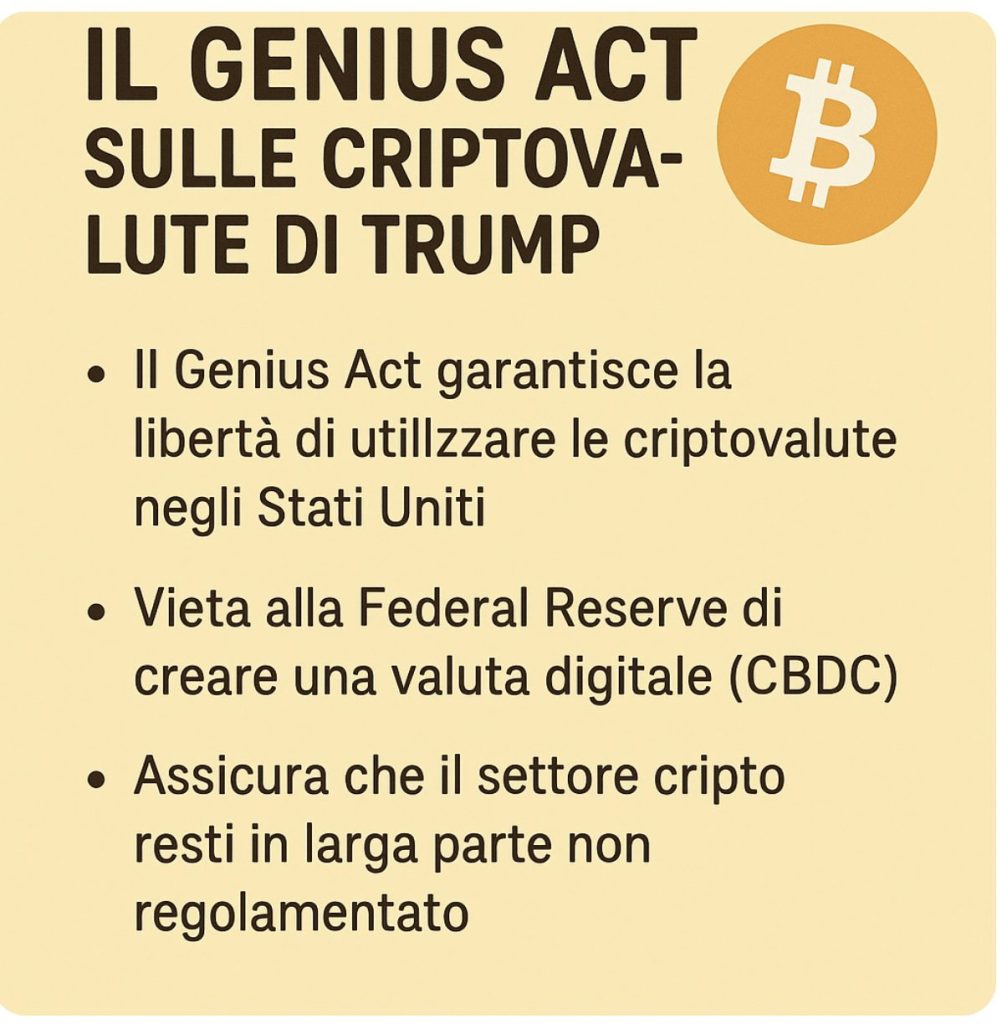 genius act criptovalute stablecoin