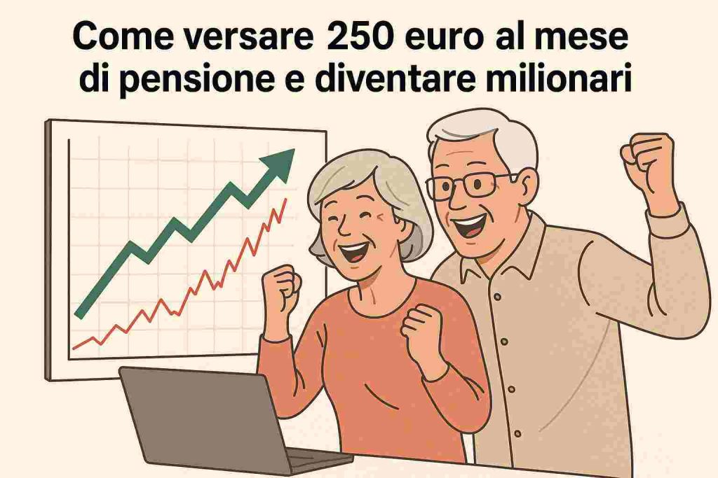 Pensione milionaria con 250 euro al mese