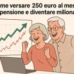 Pensione milionaria con 250 euro al mese