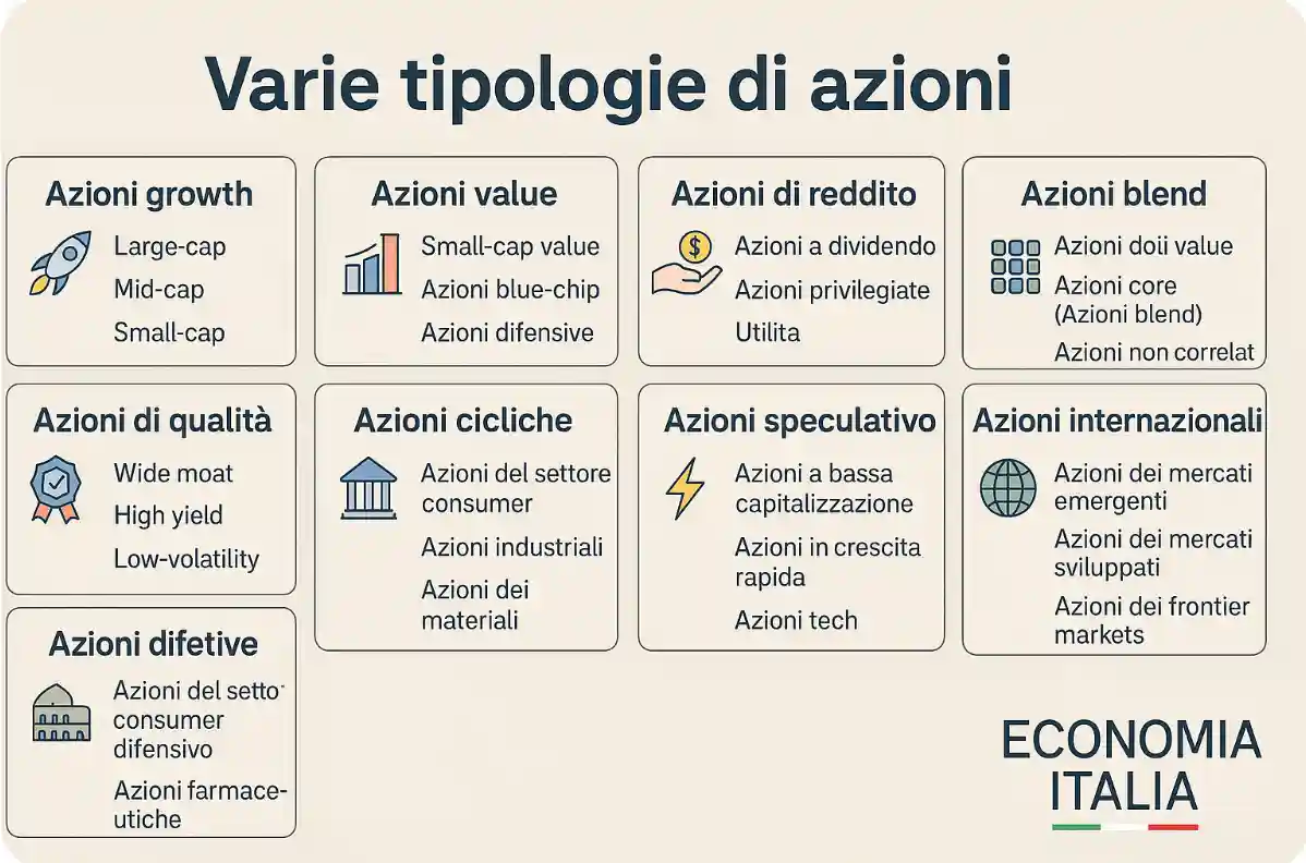 Tipi di azioni più amate dagli investitori